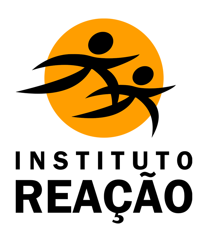 Logotipo do Instituto Reação no portfólio da RioMarca, representando o site criado para promover a transformação social através do esporte e educação.